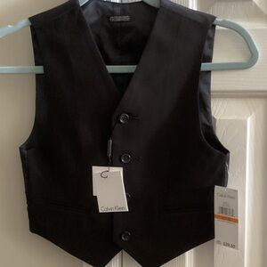 Children’s Calvin Klein Black Button Vest, 8